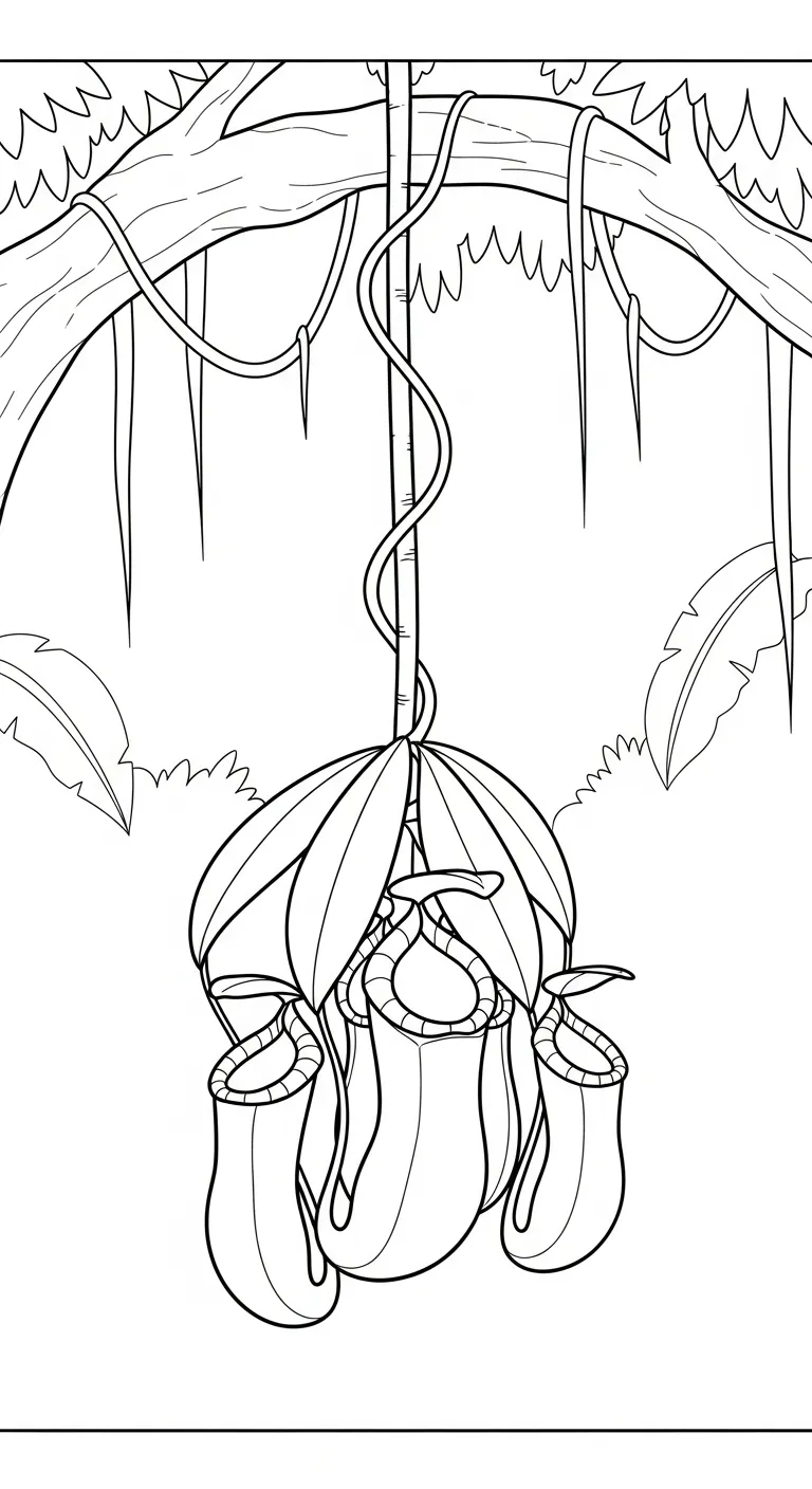 coloriage Nepenthes a telecharger