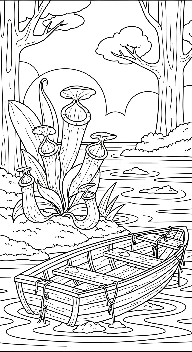 coloriage Nepenthes pour primaire