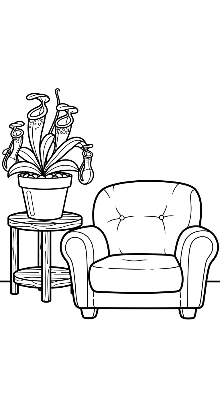coloriage Nepenthes de pour enfants 2