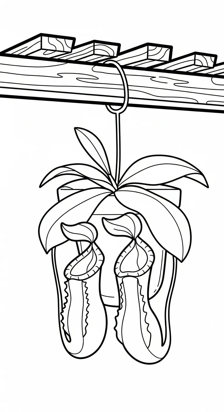 coloriage Nepenthes à imprimer gratuit