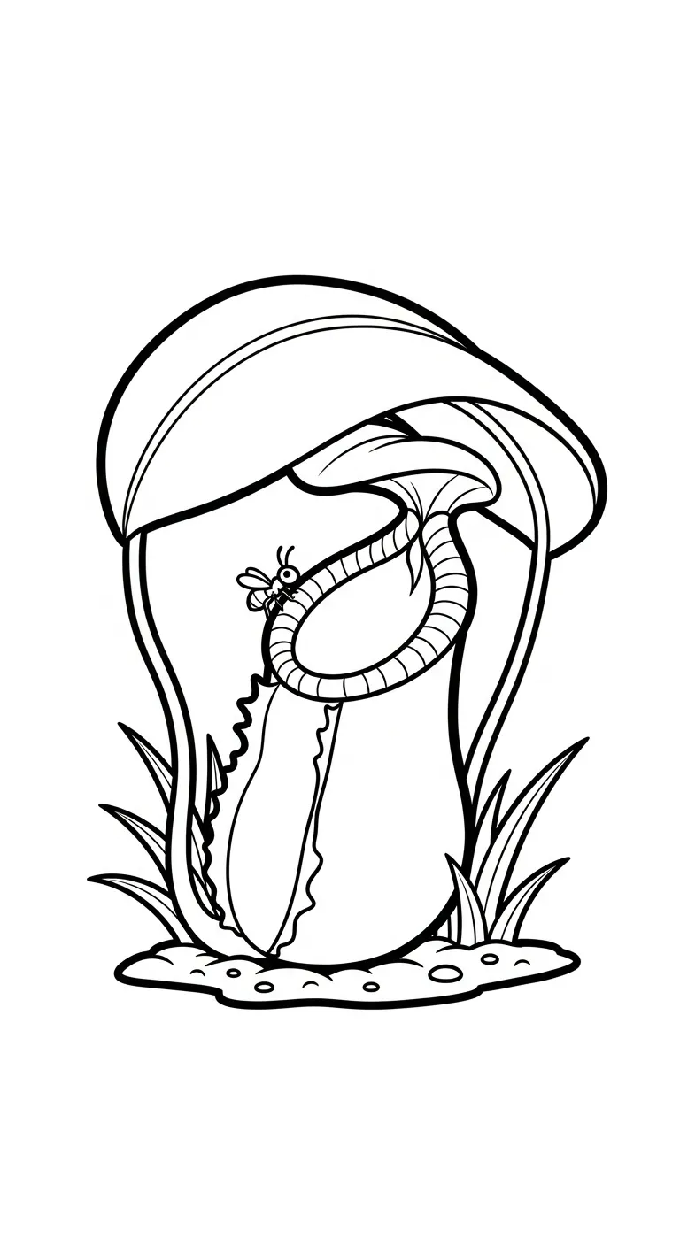 imprimer coloriage Nepenthes gratuit