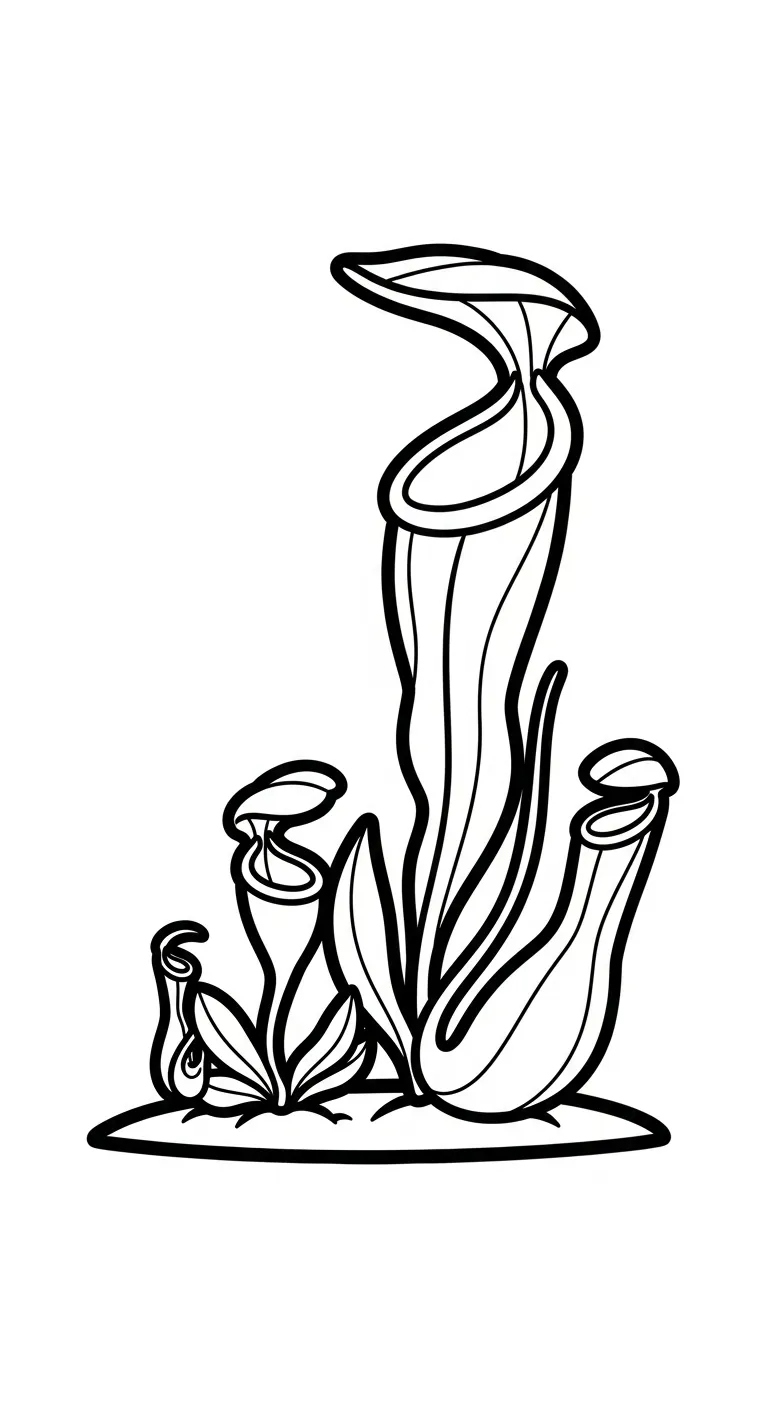 coloriage Nepenthes à imprimer pour enfant de 9 ans 1