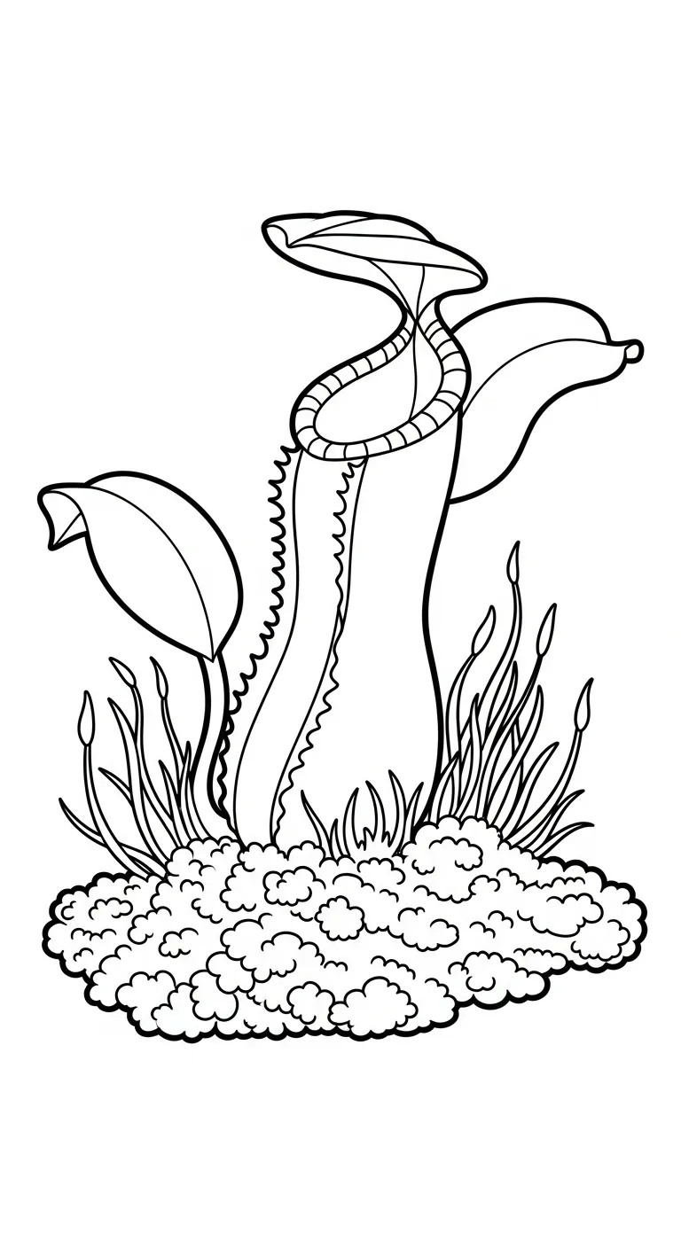coloriage Nepenthes pour enfant de 3 ans