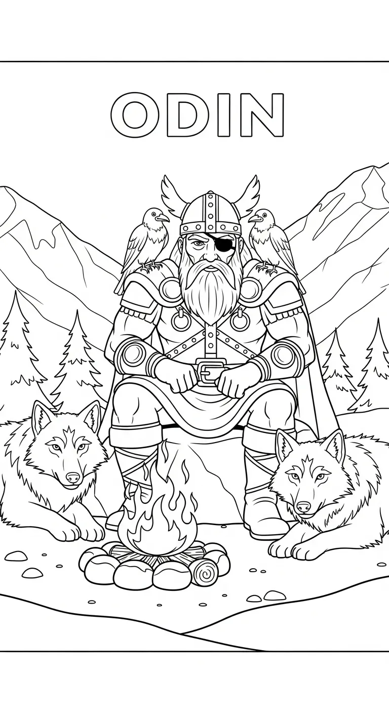 coloriage Odin pour enfant de 5 ans