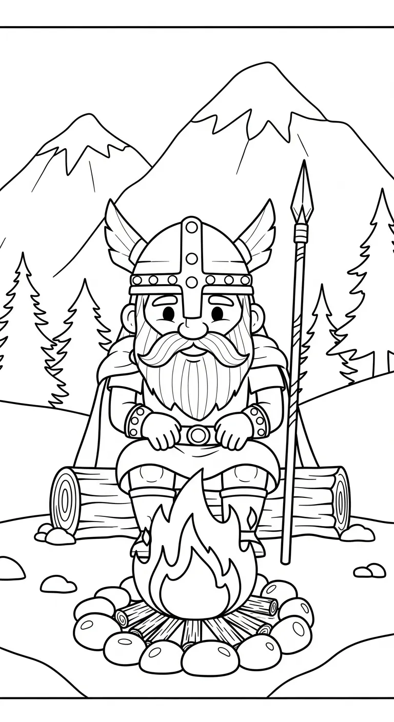 image pour coloriage Odin enfant