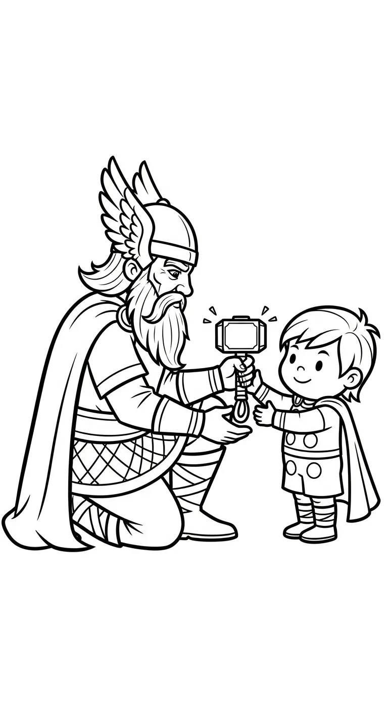 coloriage Odin à imprimer pour enfant de 8 ans 1