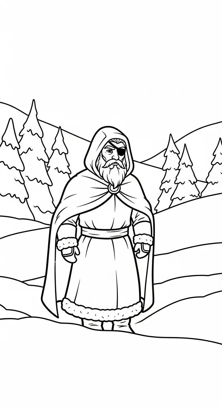 coloriage Odin pour enfant à imprimer 1