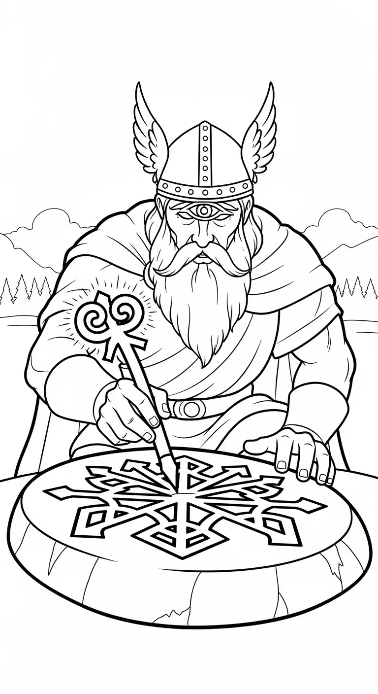 coloriage Odin gratuit en ligne