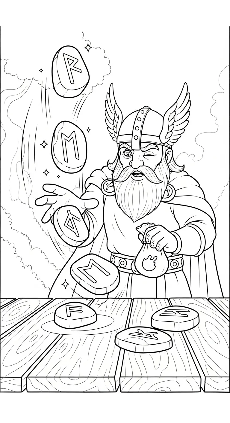 coloriage Odin et dessin a imprimer