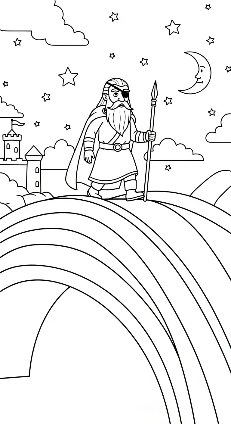 coloriage Odin à imprimer gratuit