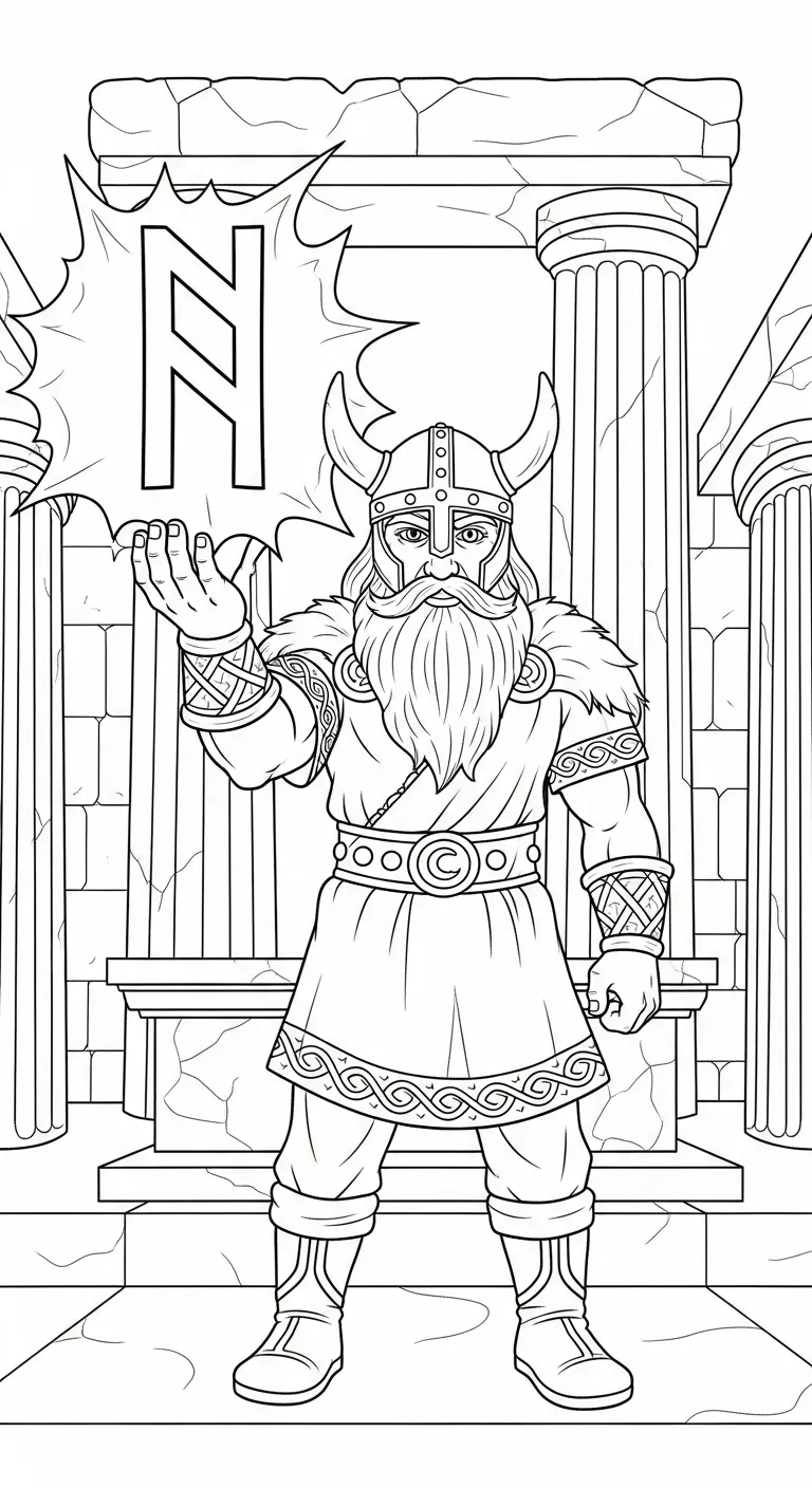 coloriage Odin pour enfants