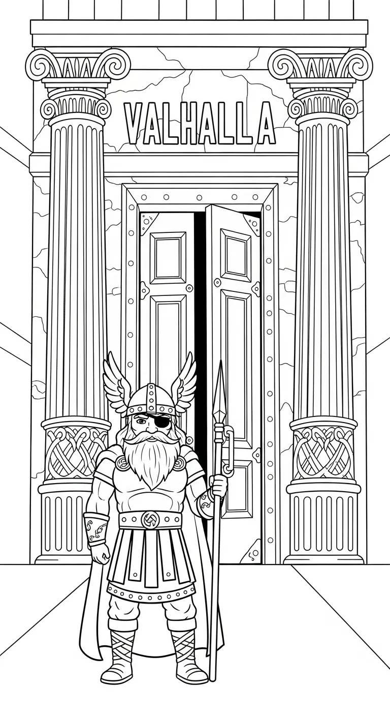coloriage Odin pour enfant a imprimer gratuit 1