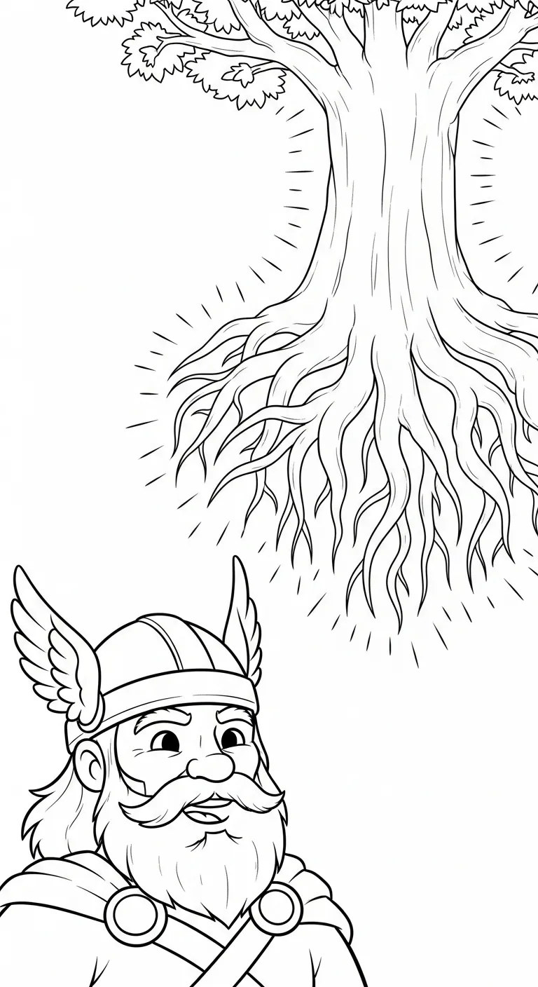 coloriage Odin pour enfant à imprimer
