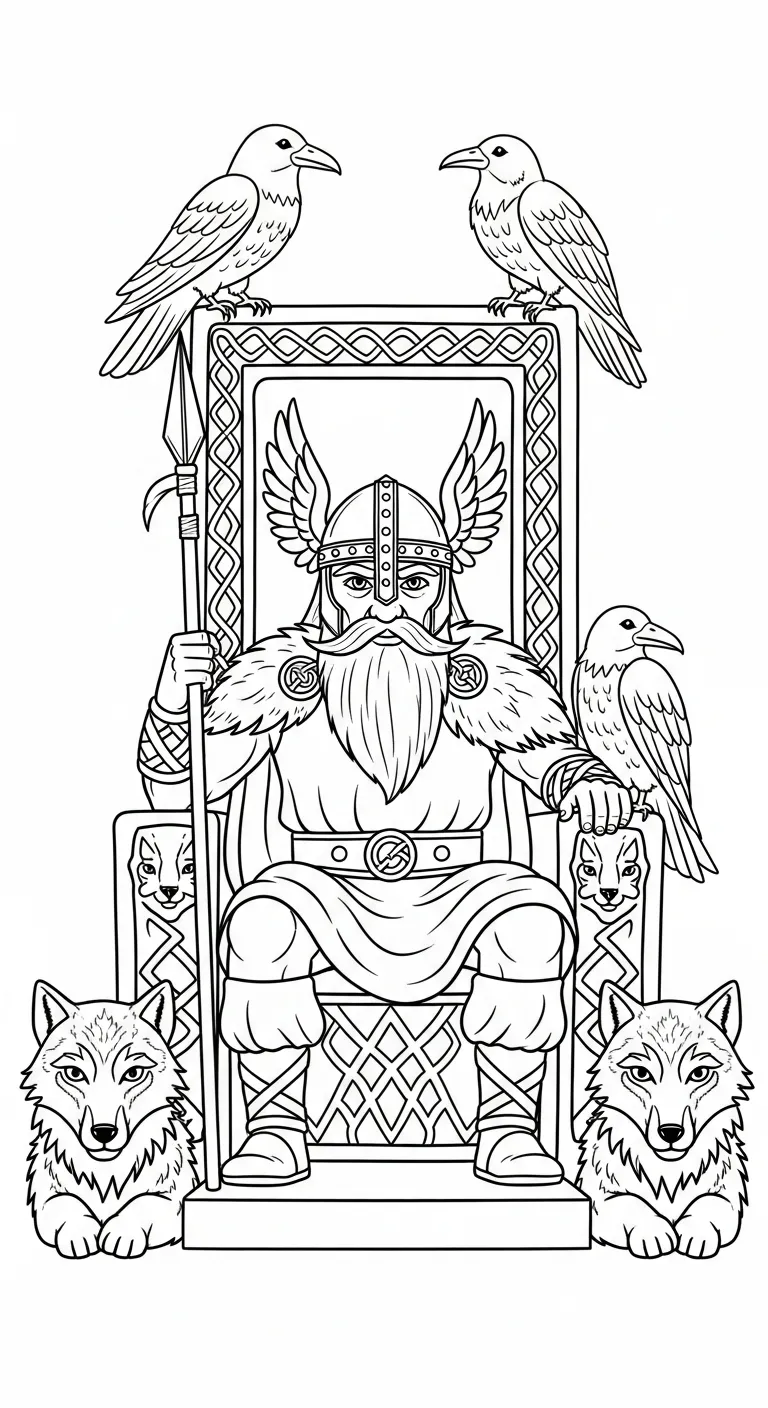 imprimer coloriage Odin gratuit
