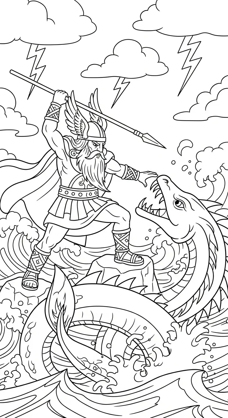 coloriage Odin pour enfants a imprimer