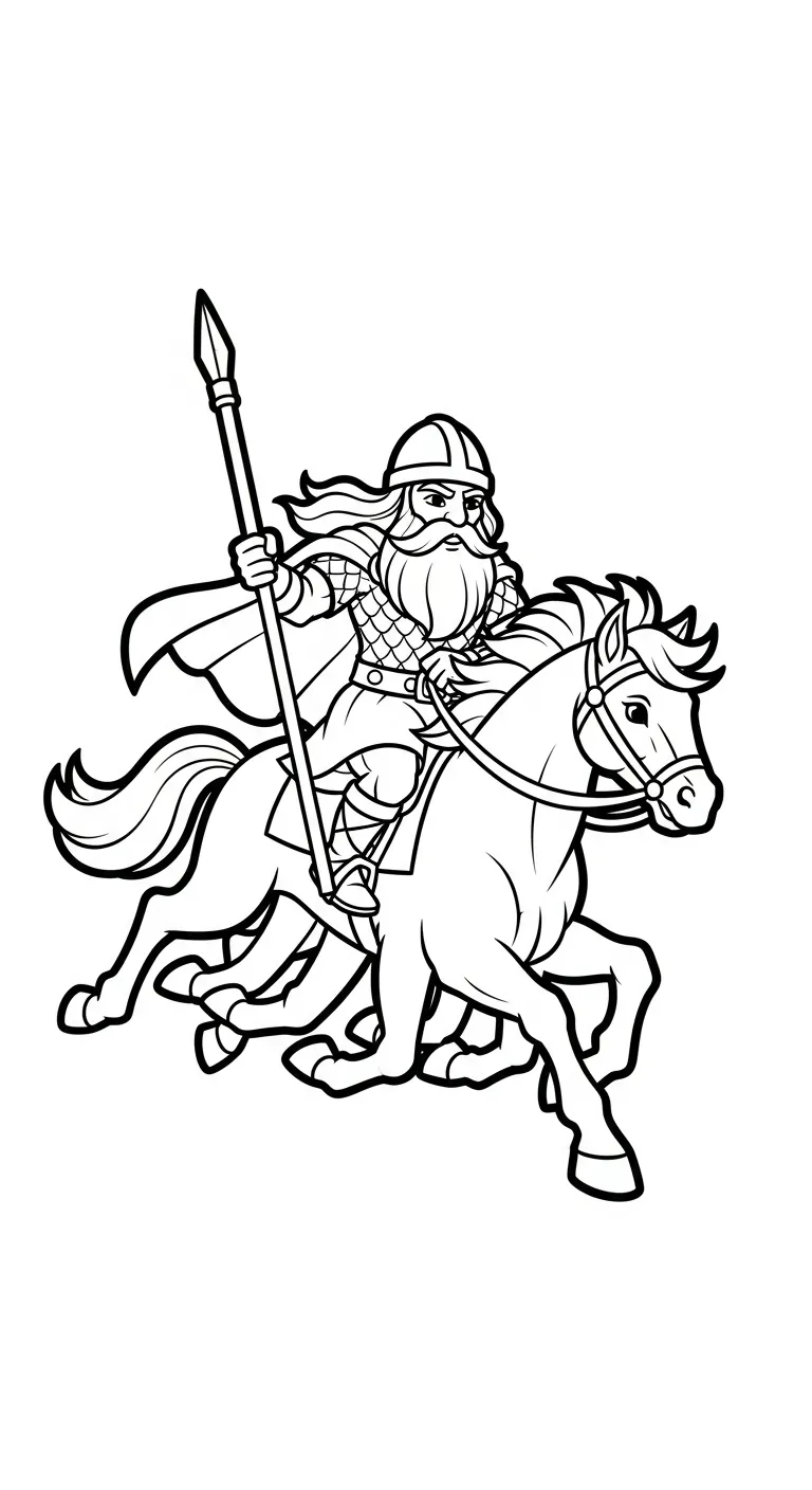 coloriage Odin à imprimer pour enfant de 8 ans