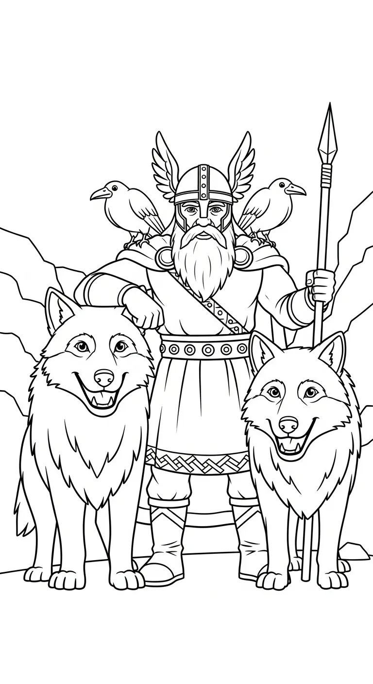 coloriage Odin pour enfant de 4 ans