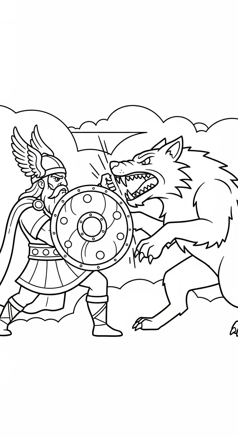 coloriage Odin a imprimer gratuit