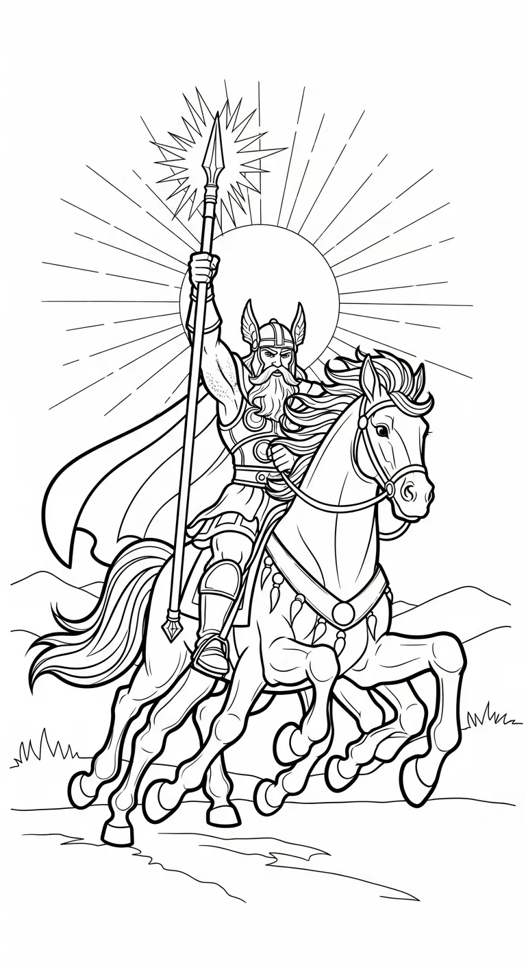 coloriage Odin à imprimer gratuitement pdf