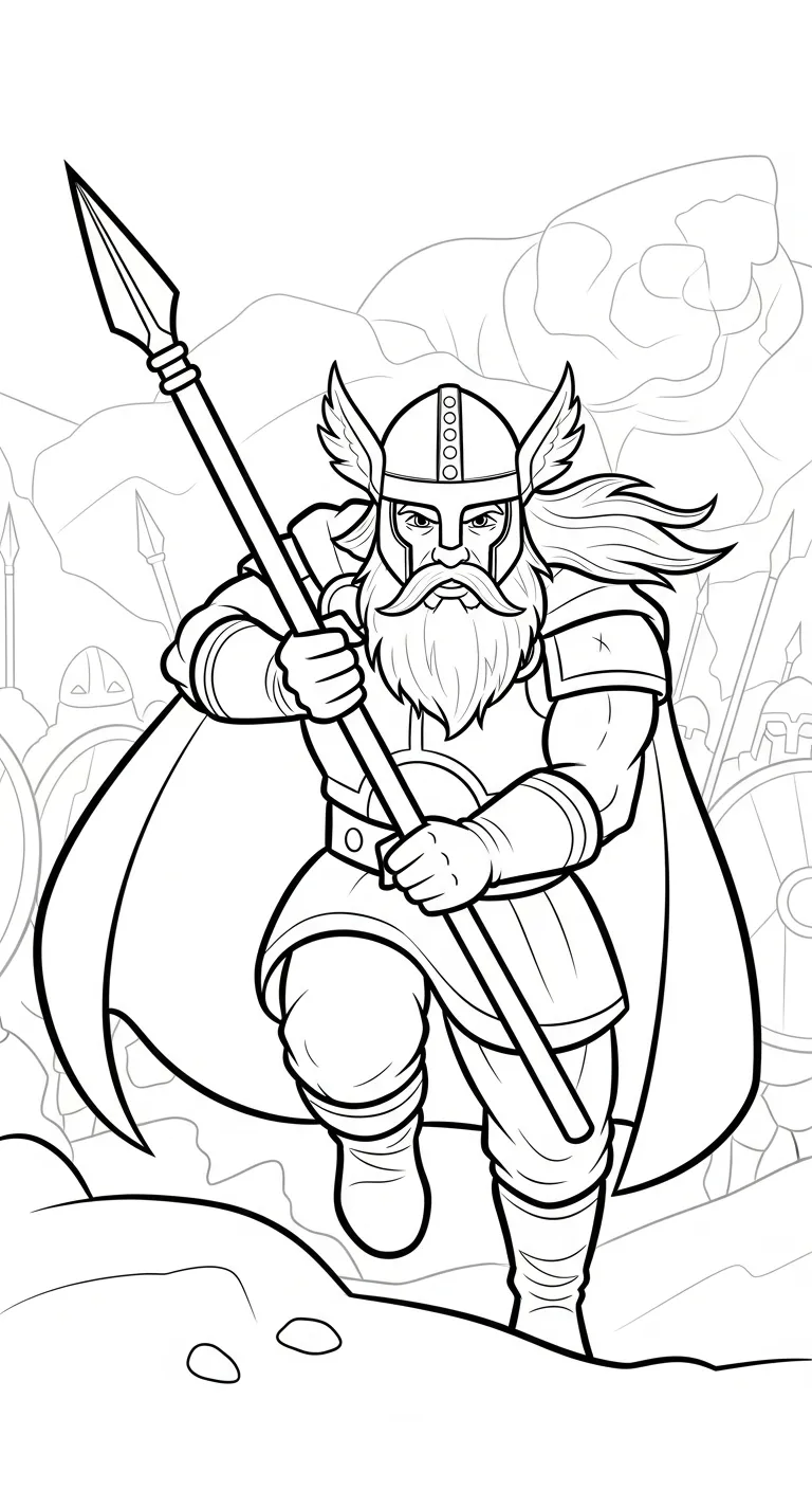coloriage Odin gratuit à imprimer