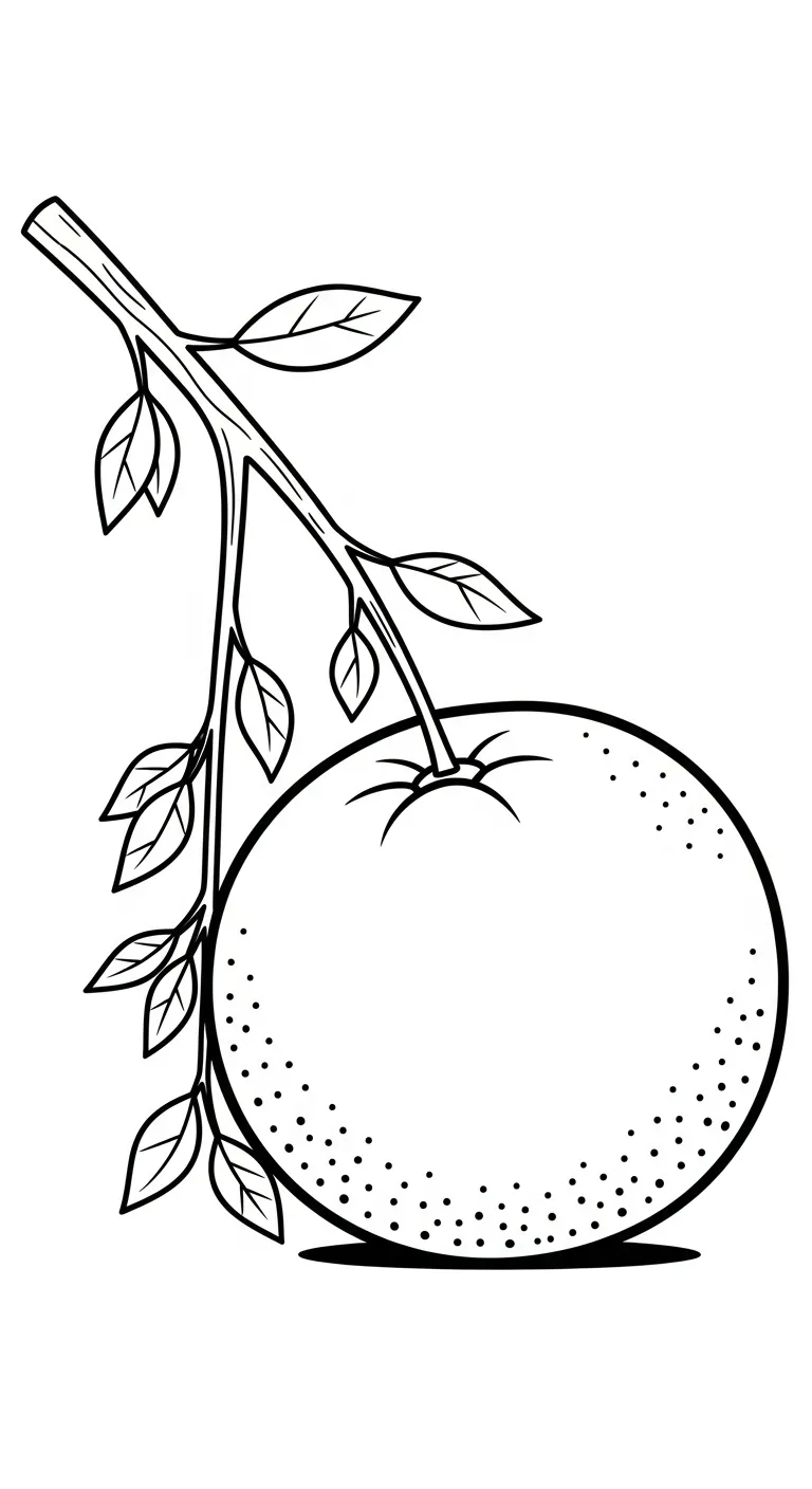 coloriage Orange pour enfant de 2 ans