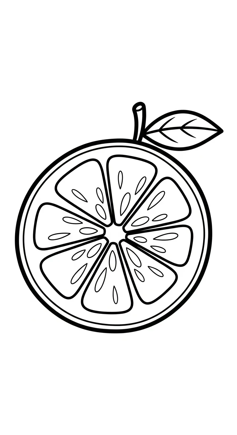 coloriage Orange à imprimer pour enfants 1