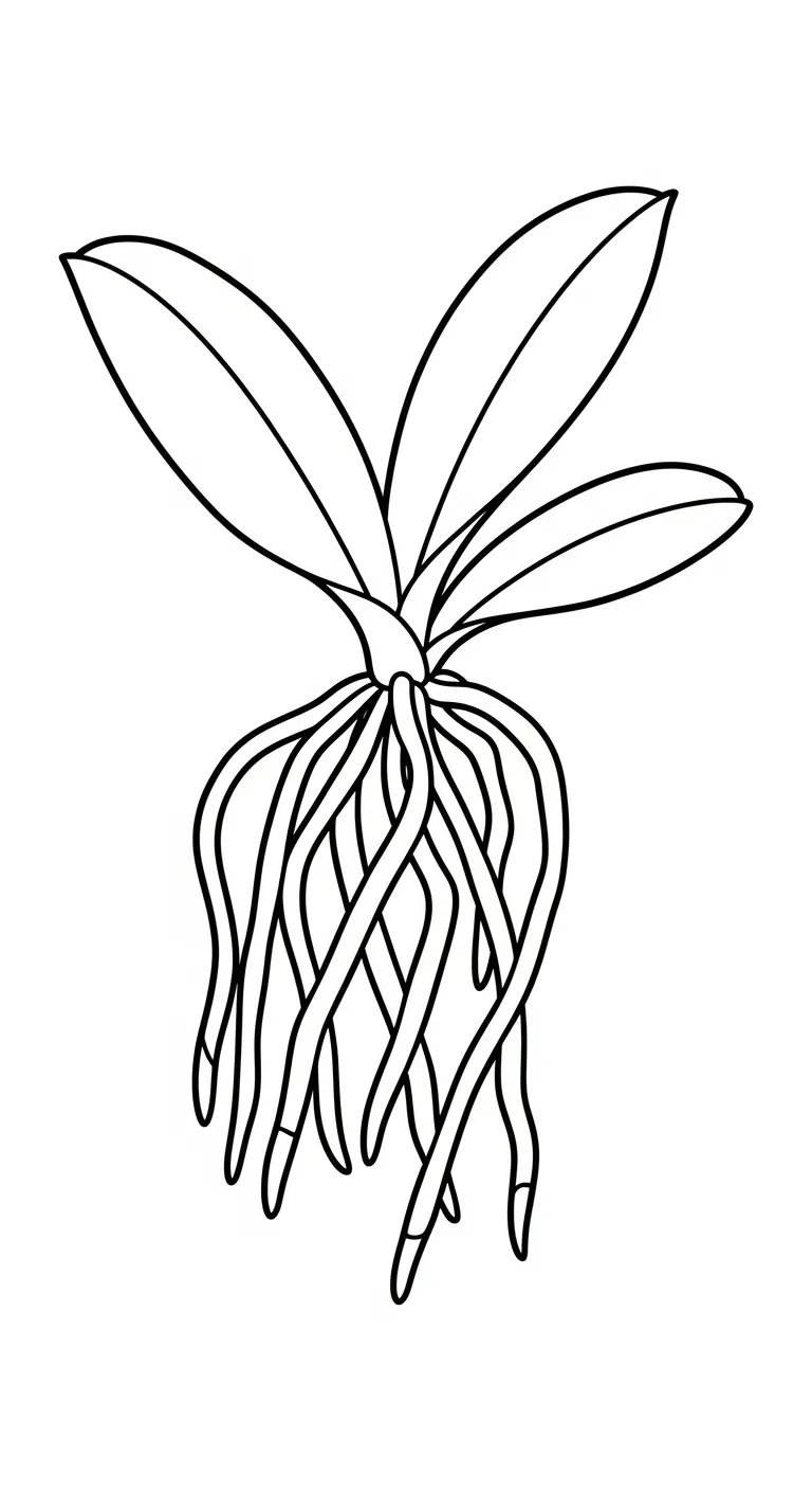 coloriage Orchidée et découpage à imprimer