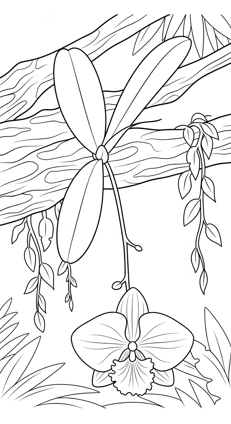 coloriage Orchidée a dessiner et imprimer
