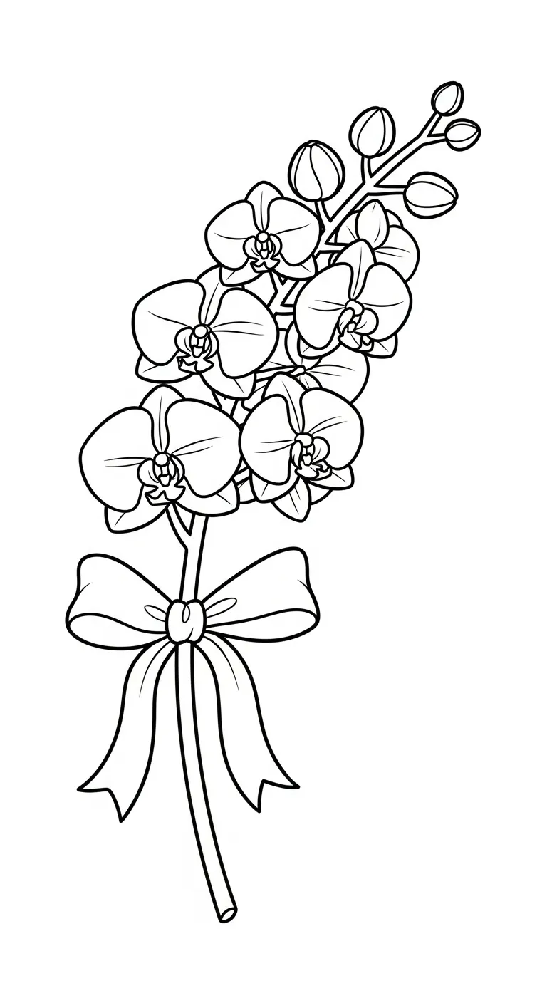 imprimer coloriage Orchidée