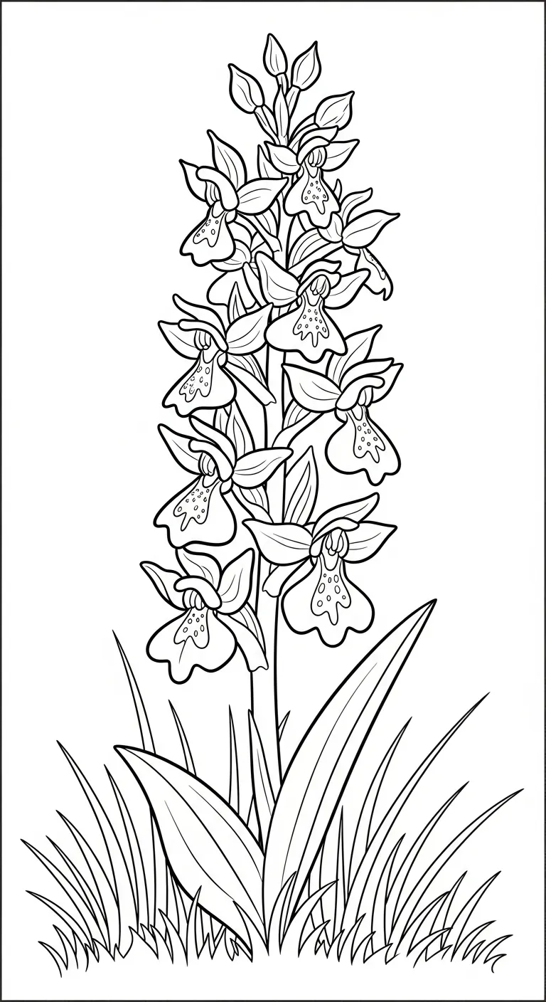 coloriage Orchidée à imprimer pdf gratuit 1