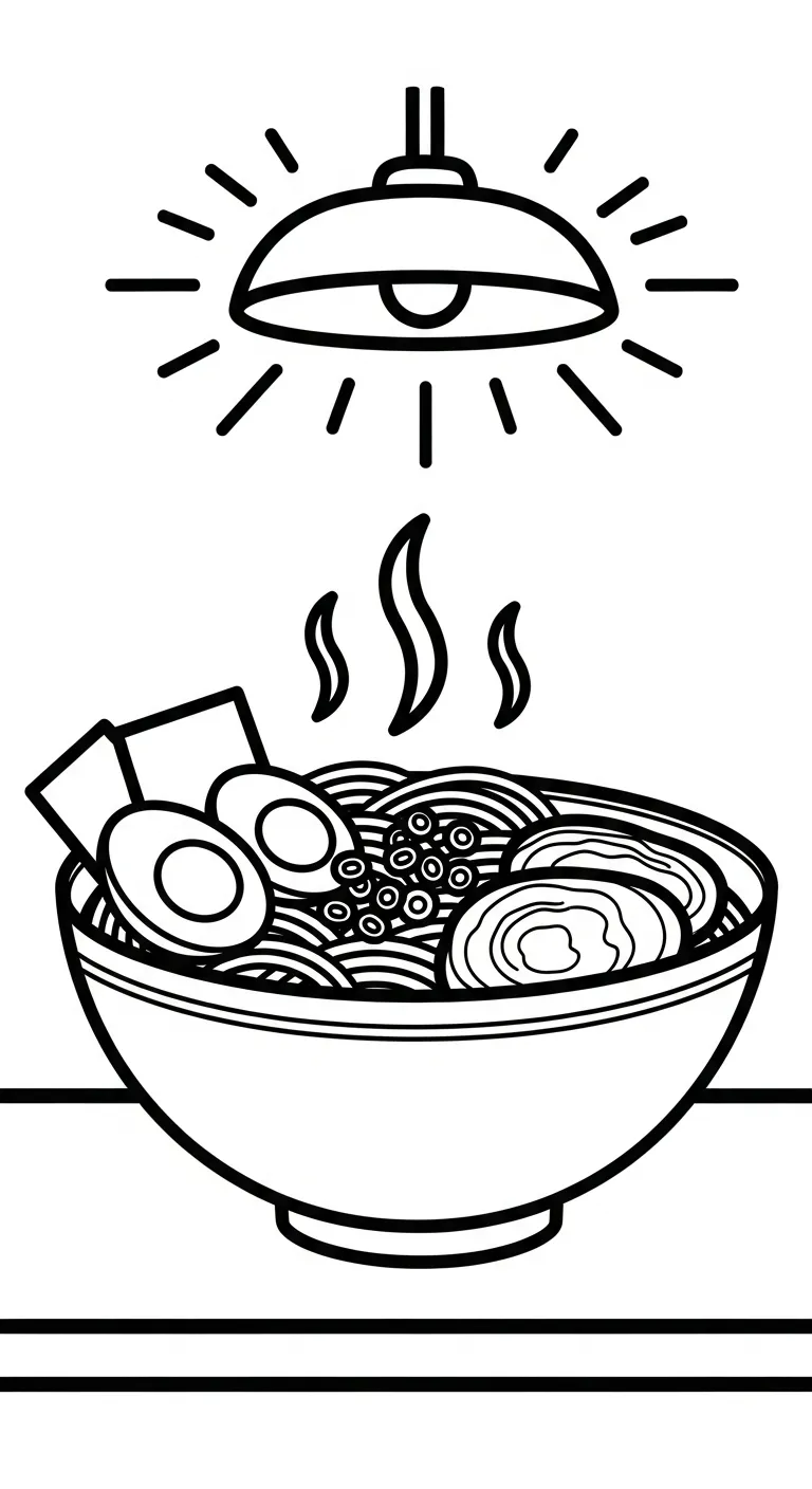 coloriage Rāmen pour enfant de 10 ans