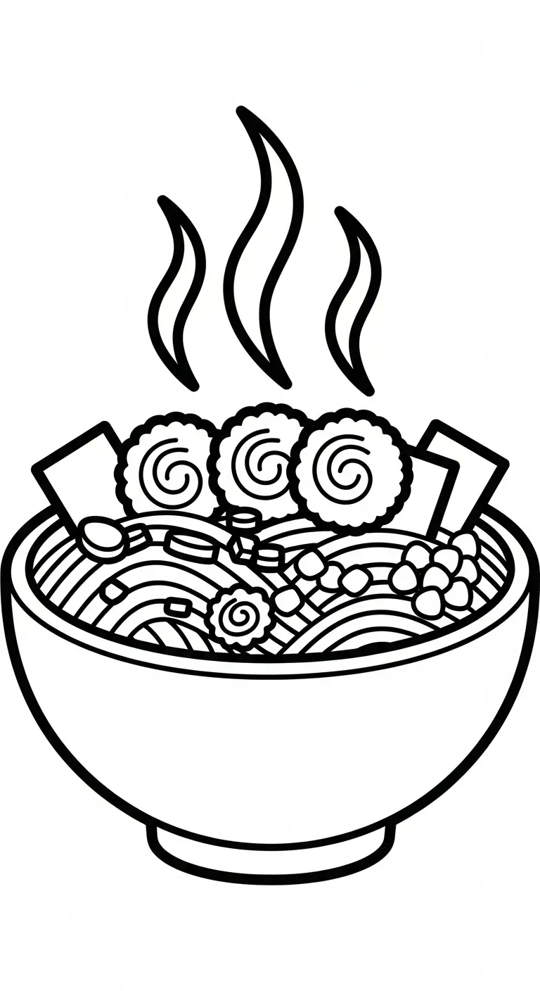imprimer coloriage Rāmen pour enfant