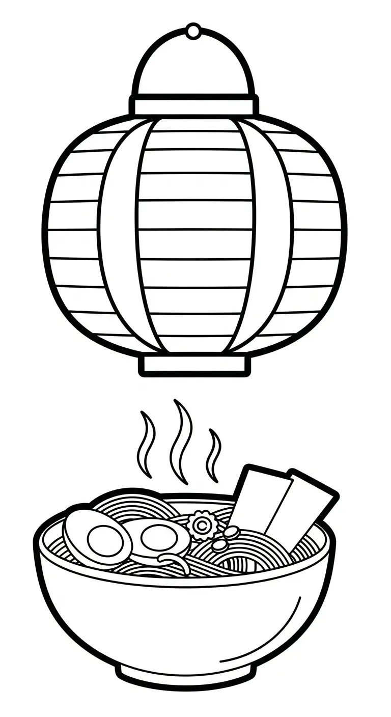 coloriage Rāmen à imprimer pdf gratuit 1