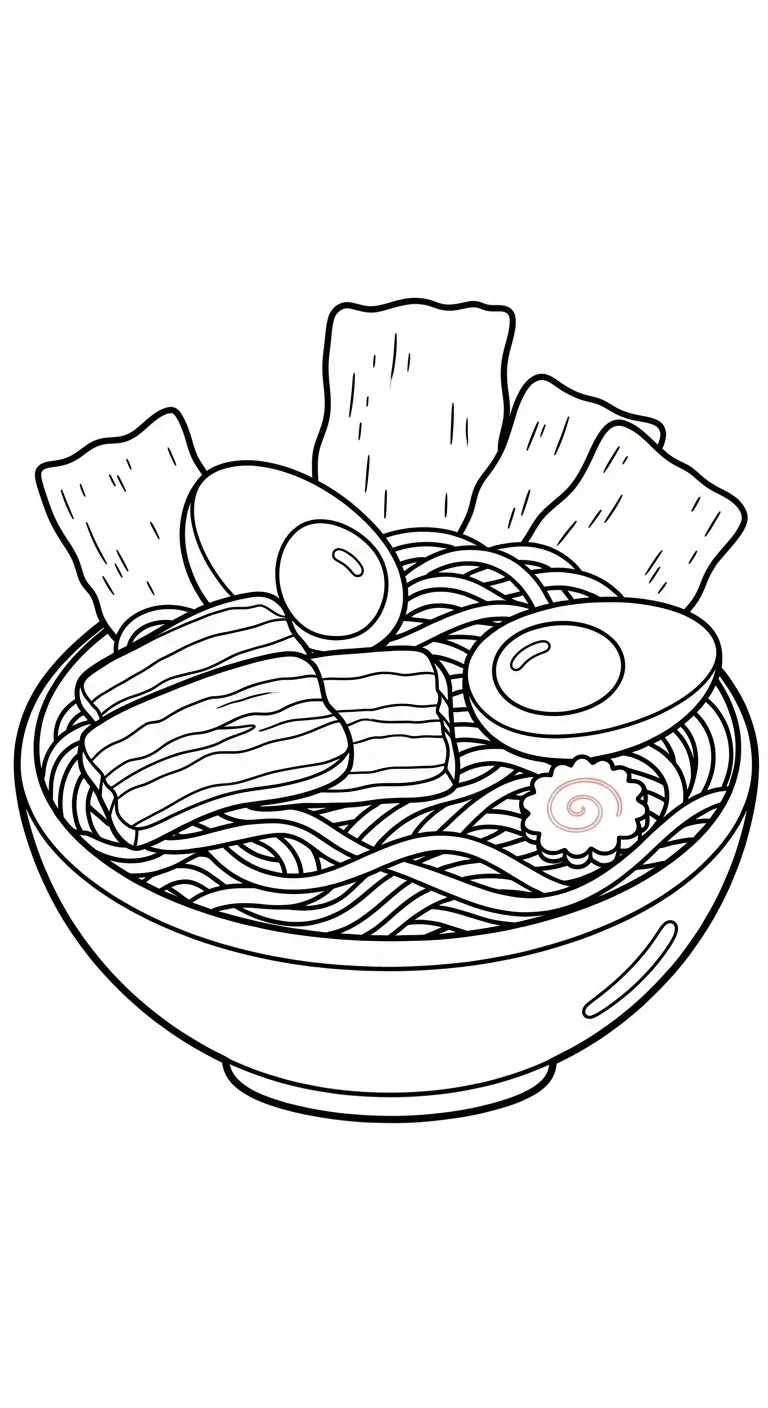 coloriage Rāmen pour enfant gratuit