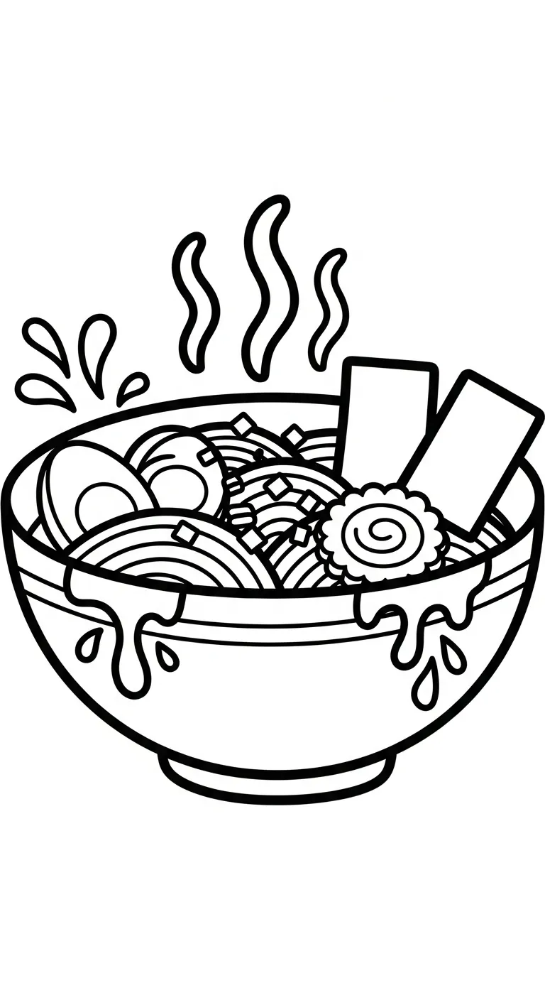 coloriage Rāmen pour enfant