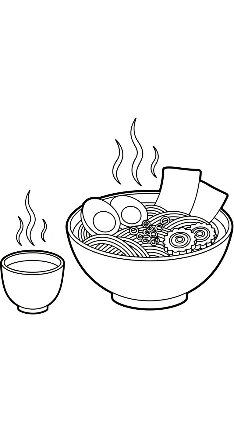 coloriage Rāmen educatif pour enfant