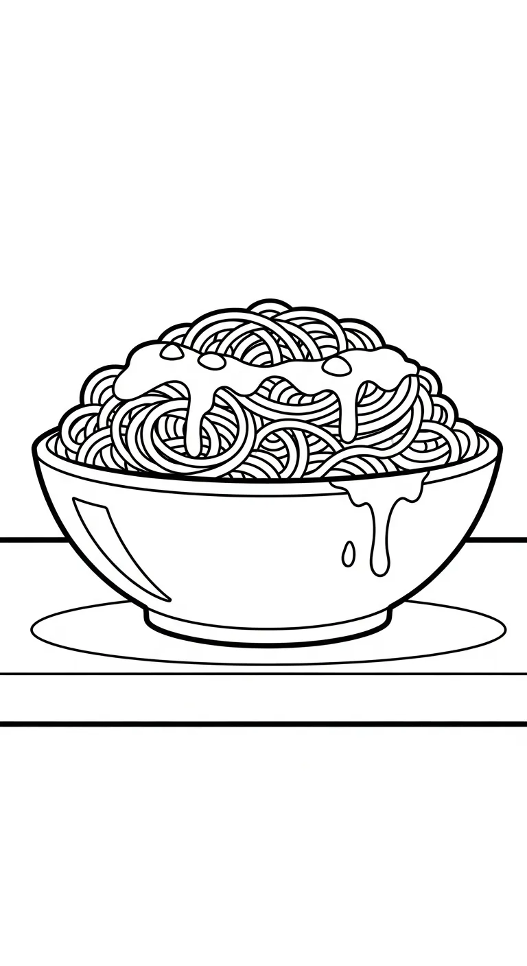 coloriage Spaghetti a colorier en ligne 1
