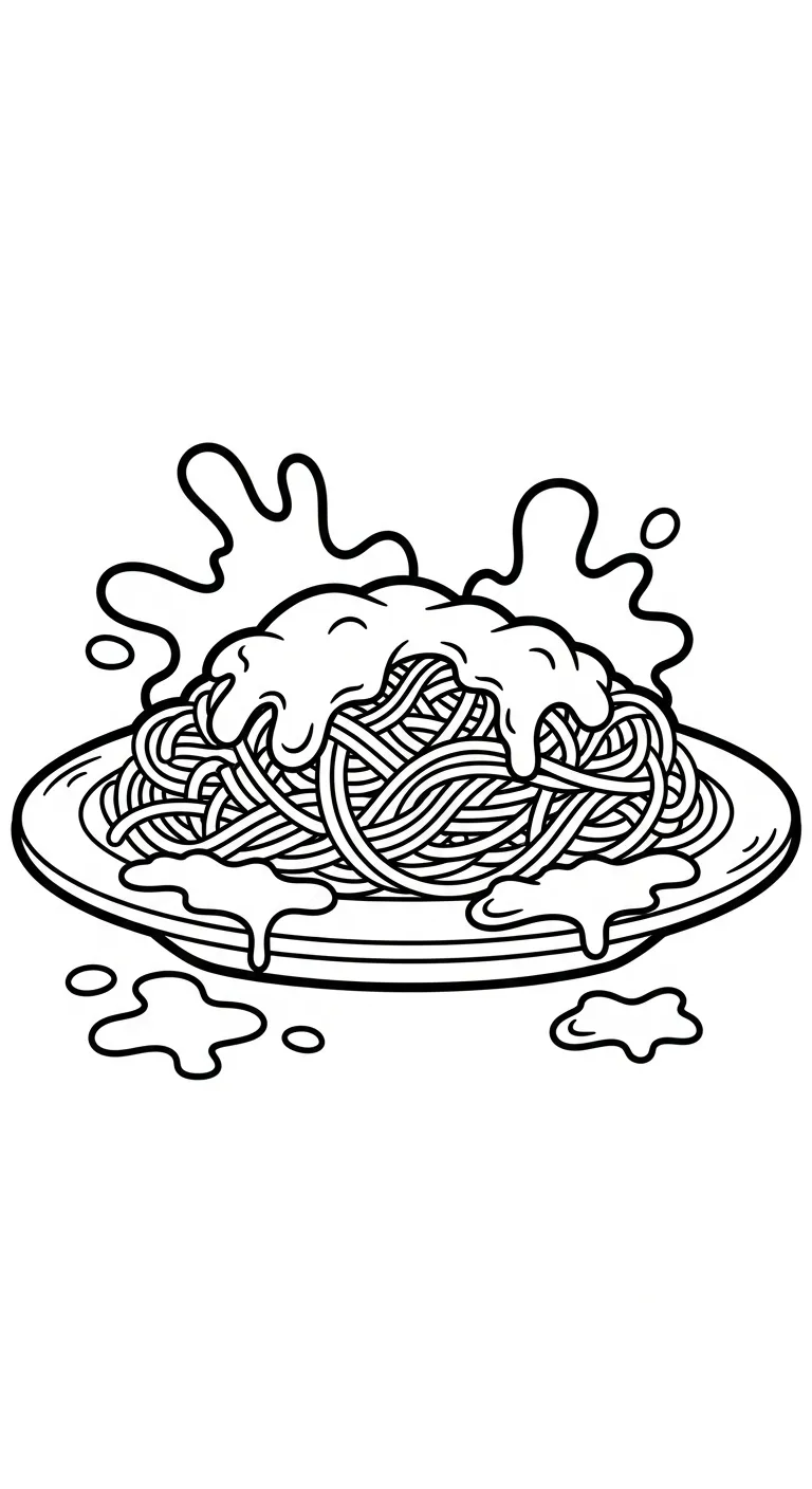 coloriage Spaghetti pour enfant