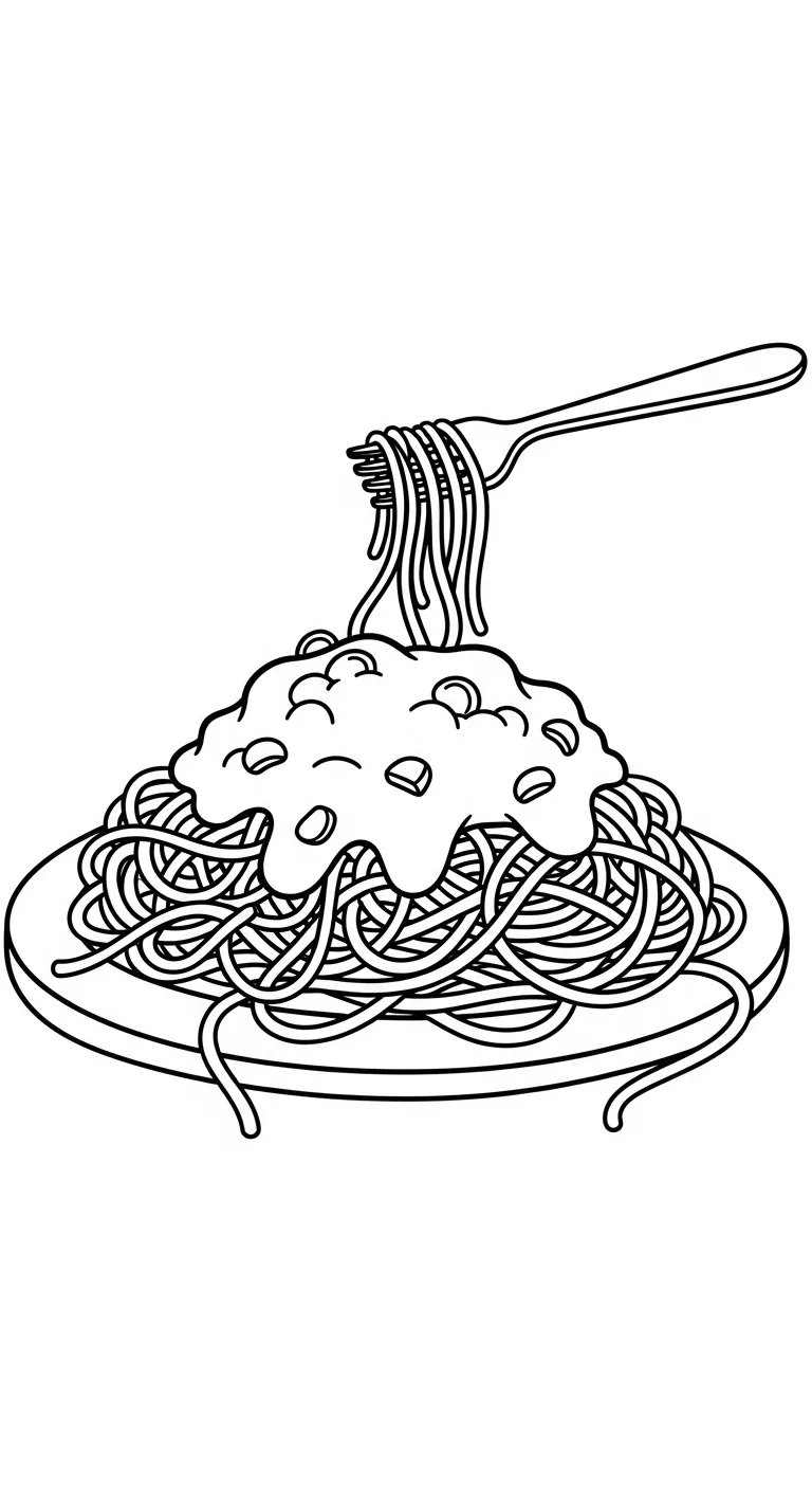 coloriage Spaghetti a imprimer