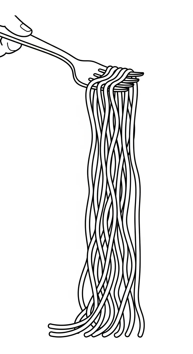 imprimer coloriage Spaghetti pour enfant