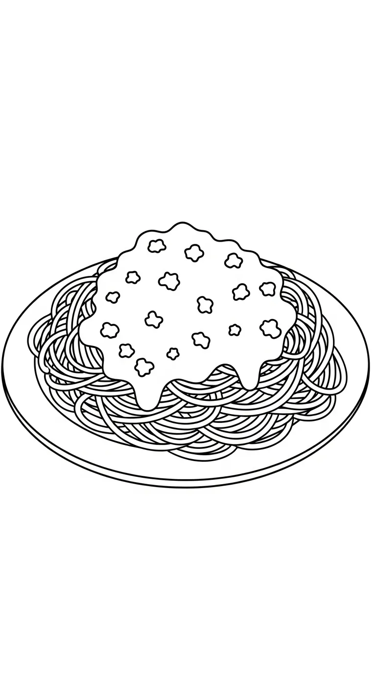 coloriage Spaghetti educatif pour enfant