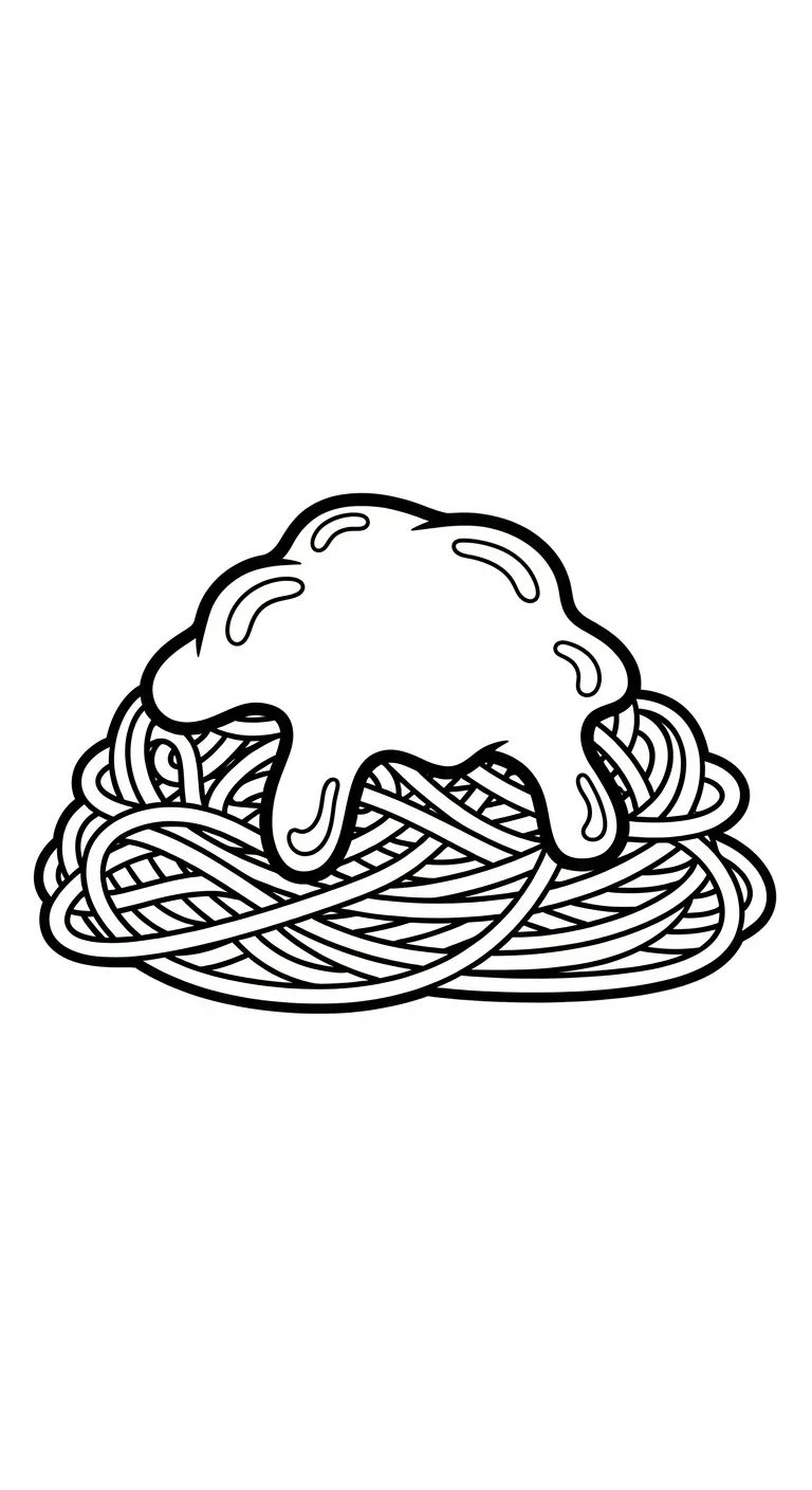 coloriage Spaghetti et dessin a imprimer