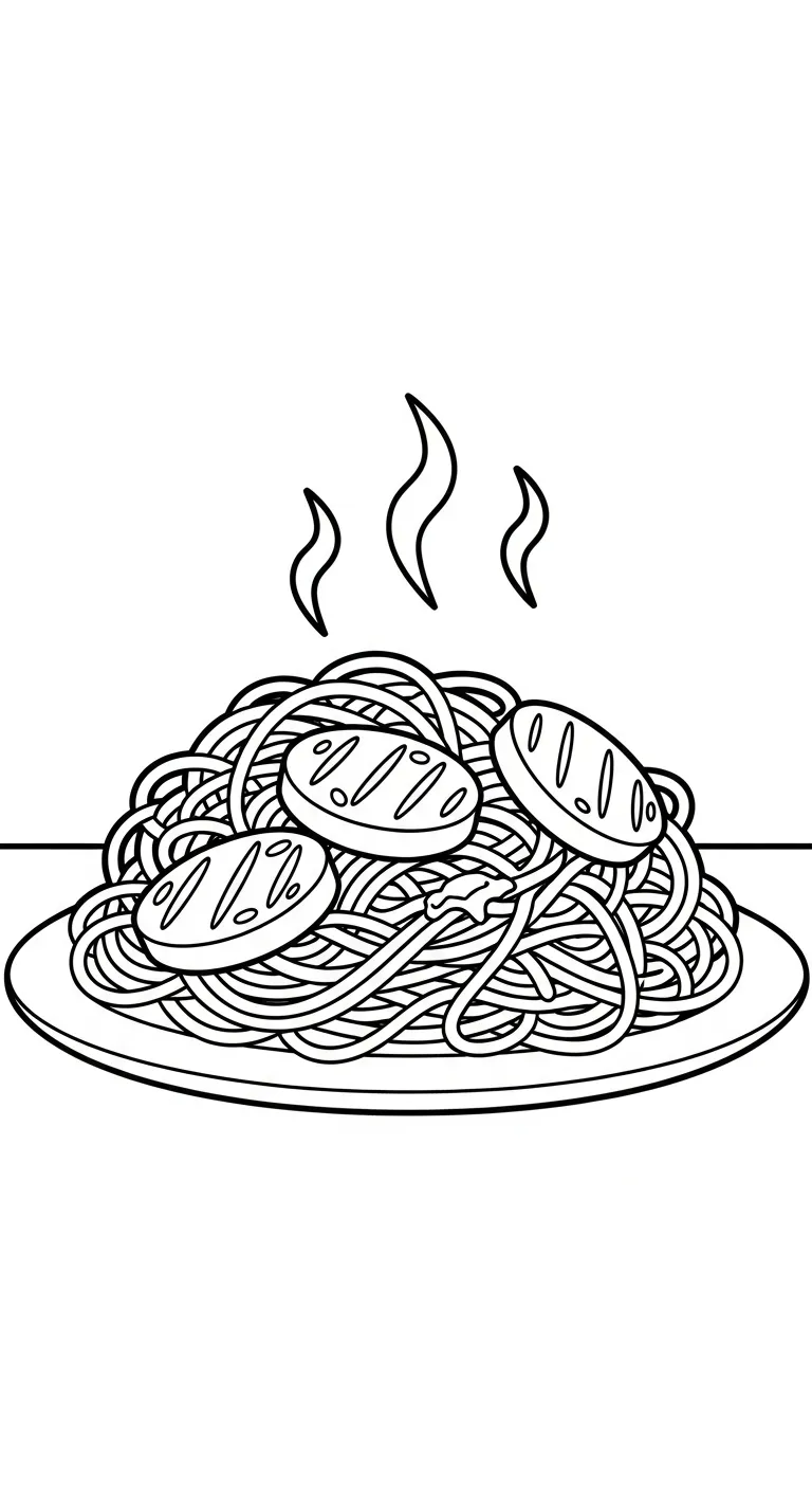 coloriage Spaghetti à imprimer gratuit