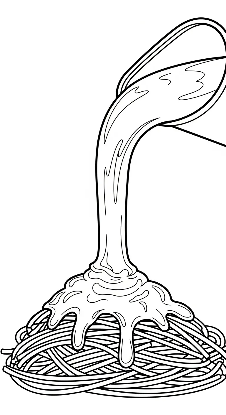 coloriage Spaghetti a colorier en ligne gratuitement