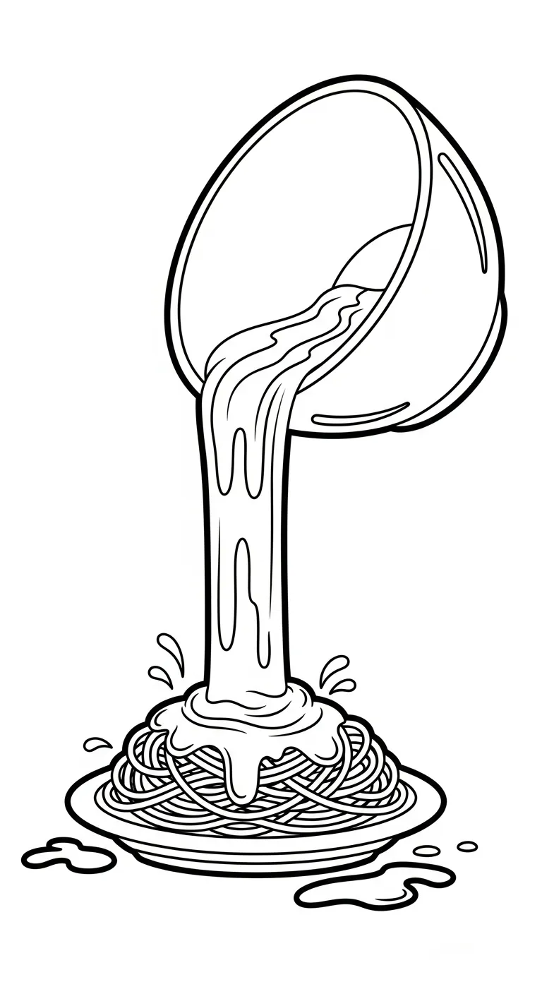 coloriage Spaghetti a imprimer 1