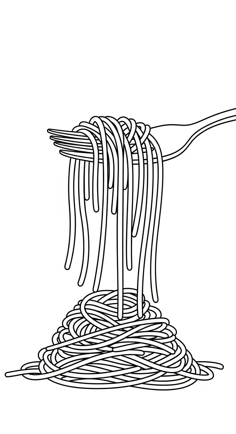 coloriage Spaghetti à imprimer gratuit 1