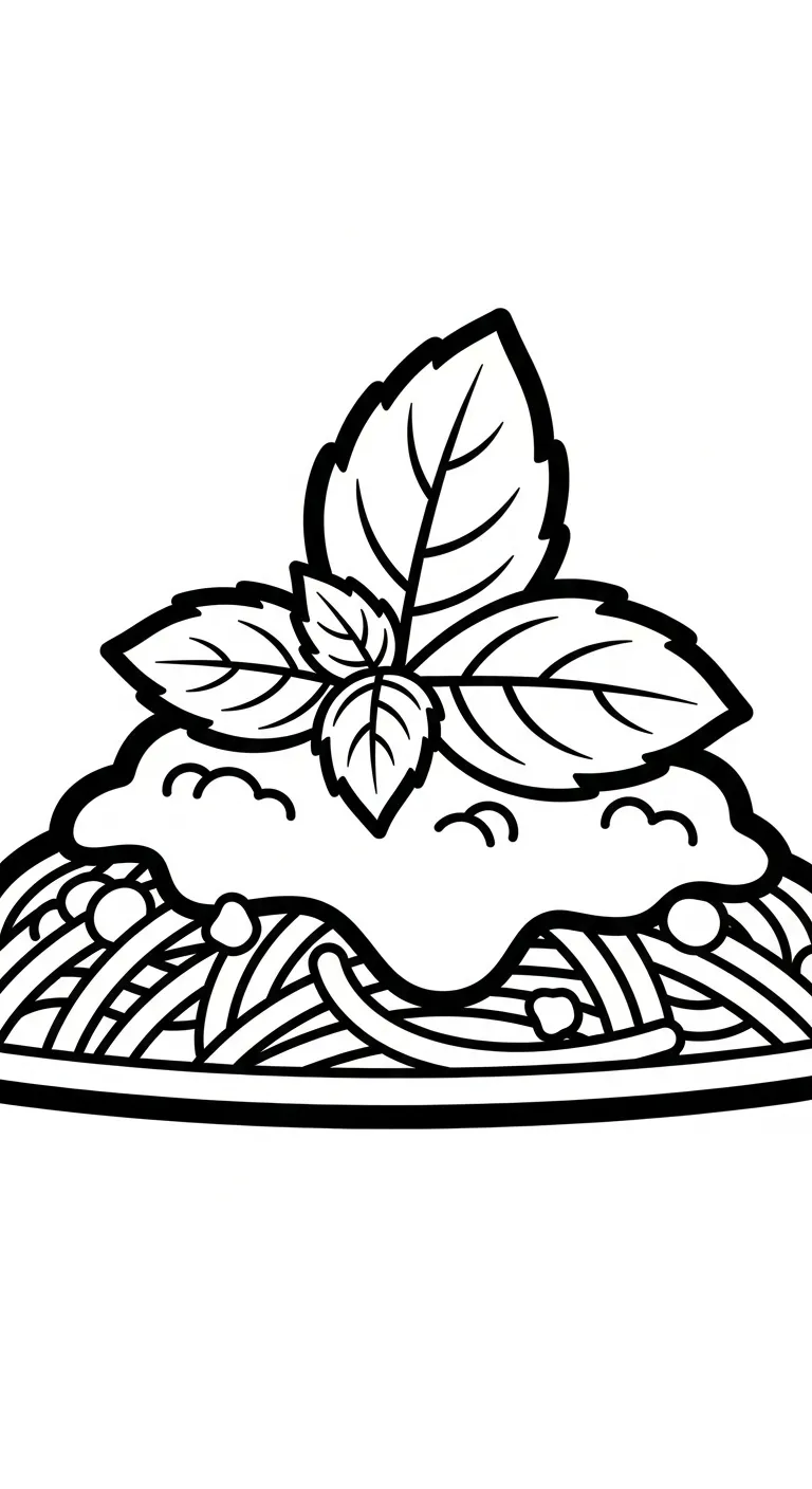 coloriage Spaghetti pour enfants à imprimer