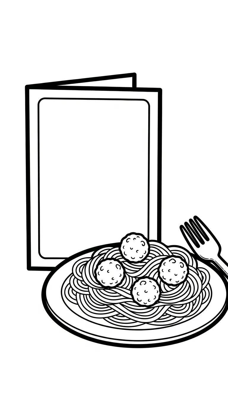 coloriage Spaghetti gratuit en ligne