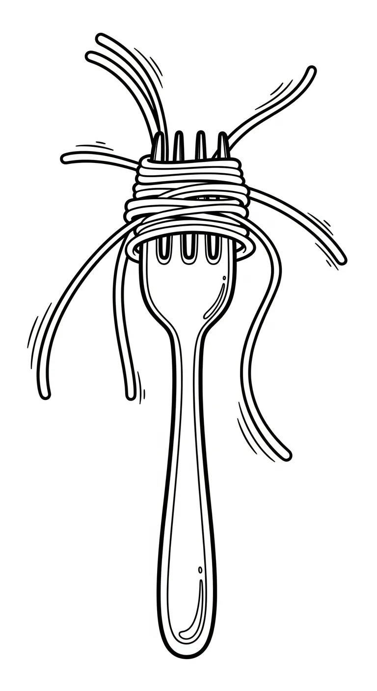 coloriage Spaghetti à imprimer pdf gratuit