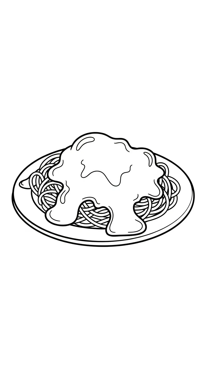 coloriage Spaghetti a colorier en ligne